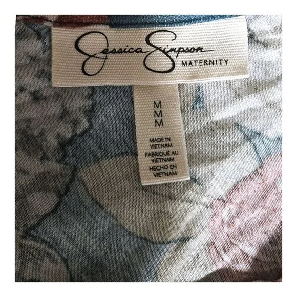 Wmns Motherhood Maternity by Jessica Simpson Floral Maternity Maxi Dress Sz M - Picture 9 of 9